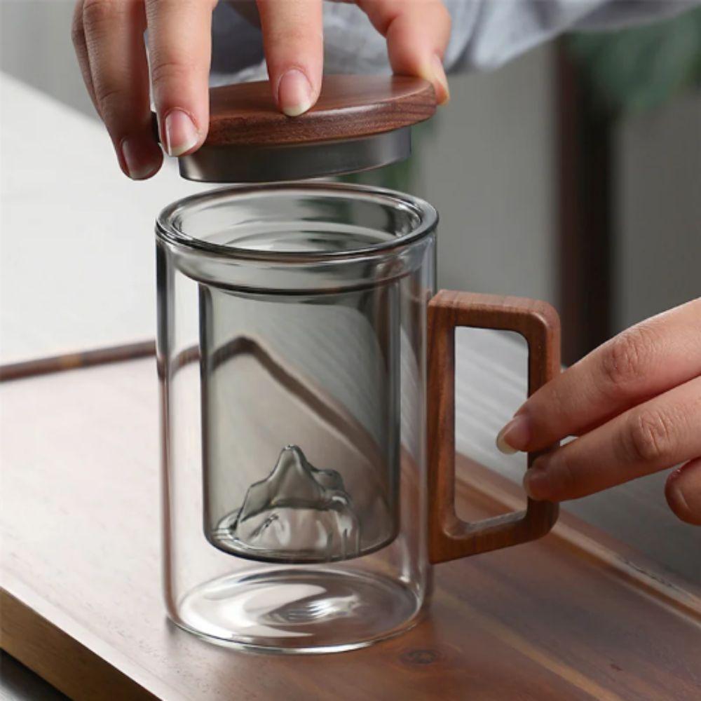 Hittebestendige Thee Scheidingsbeker Hoge Borosilicaatglas Theezetmok Bloementhee Zetten