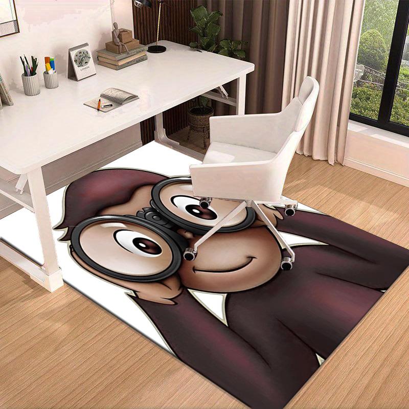Curious George Flying Kite Area Rug Office rug, Chair Rug, Decor Carpet Livingroom bedroom Mat, Large Size Fan gifts Christmas gifts