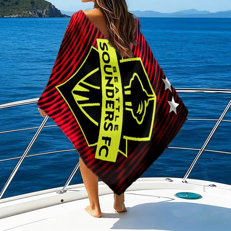 Πετσέτα Παραλίας με Τυπωμένο Σήμα Ομάδας, Εξαιρετικά Μαλακή Μικροΐνες, Τέλειο Δώρο Γενεθλίων, για Πισίνα, Παραλία, Ταξίδι, για οικογένεια και φίλους