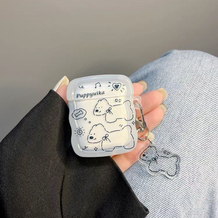 Doodle puppy AirPods 1 protective case airpodspro1 earphone cover apple three generation 1 generation protective case