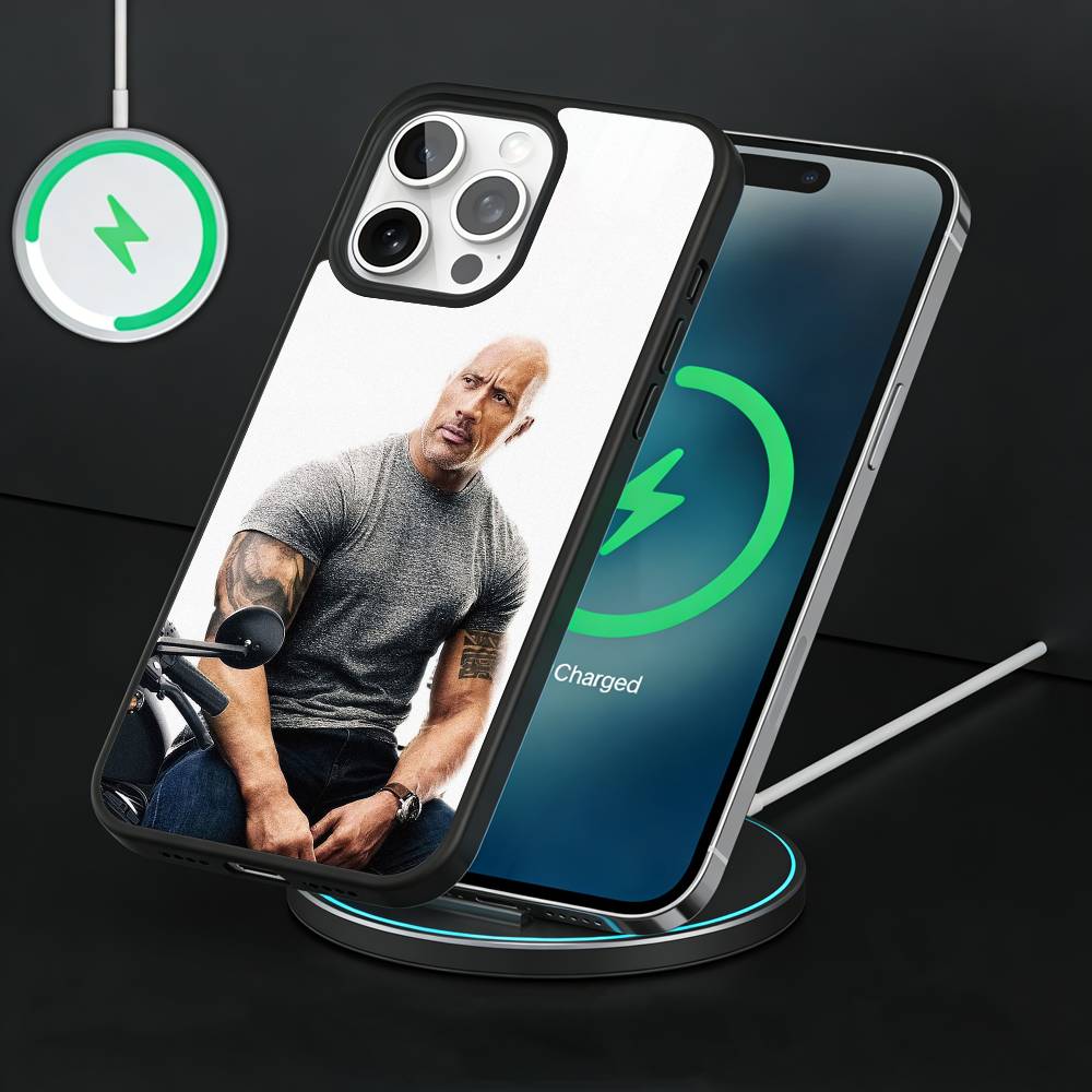 The Rock Dwayne J-Johnson Phone Case For iPhone17,16,15,14,13 Plus,Pro Max Magnetic For Magsafe Wireless Charging iPhone11PROMAX