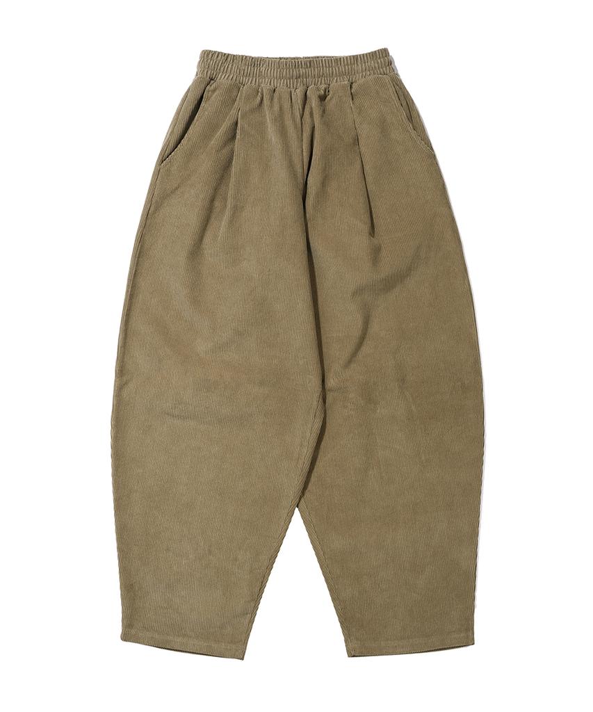 GAKKAI UNIONS One-Pleat Corduroy Balloon Pants Cocoa