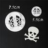 2Pcs/set Skull Shape Fondant Cake Cookie Sugarcraft Cutters Molds Tools Halloween Pirate Flag Cake D