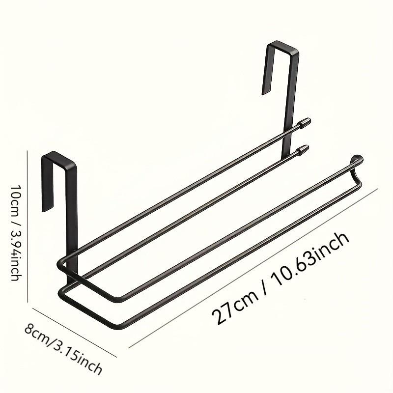 Punch-Free Kitchen Paper Towel Holder & Storage Rack for Cabinets