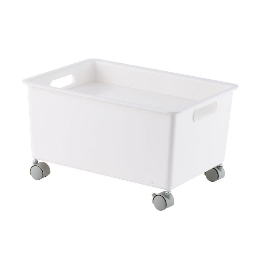 Storage Box with Handle Removable Lid Storage Box Capacity Storage Box with Roller Laundry Basket Portable Picnic for Organizing