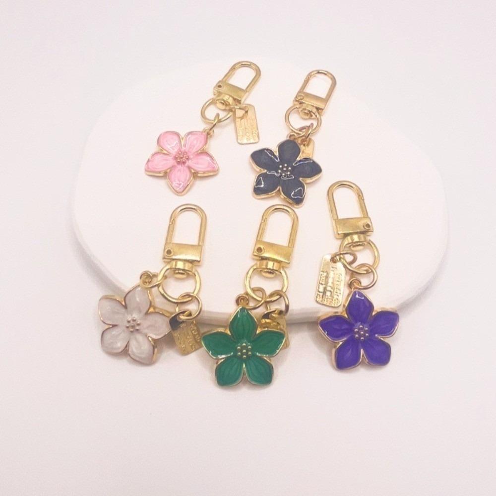Cute Flower Pendant Ornaments Bag Hanging Funny Cherry Blossom Keychain Backpack Accessory