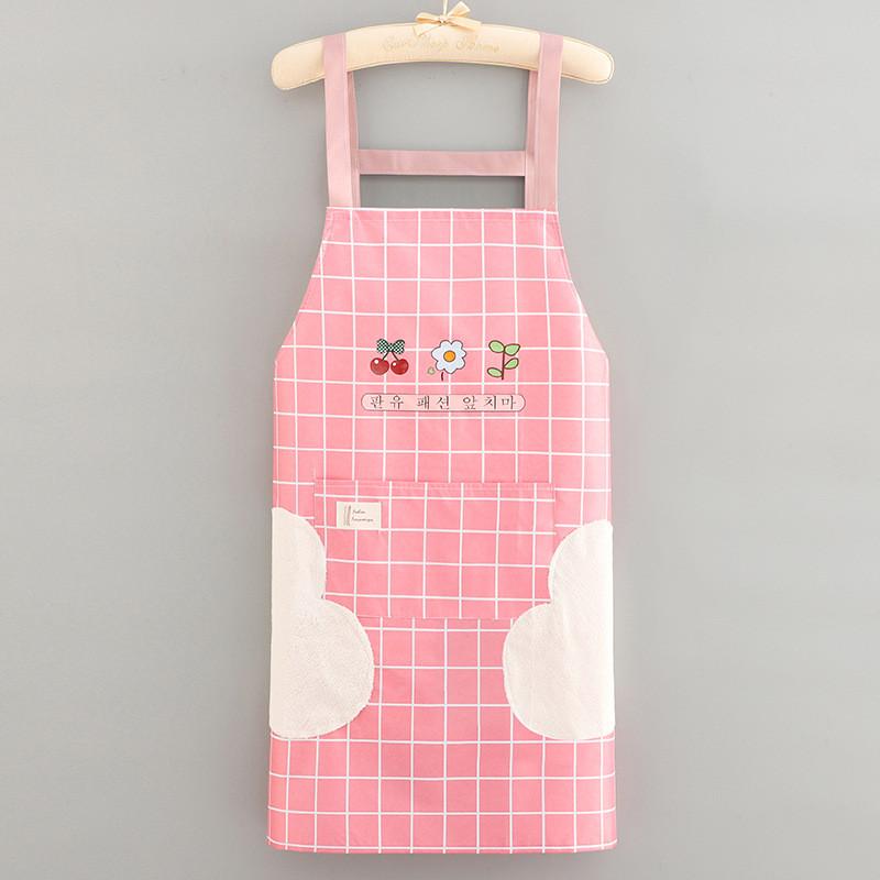 Apron Home Kitchen Waterproof Oil Resistant No Wash Sleeveless Pockets Large