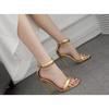 Summer Peep Toe High Heel Sandals Sexy Buckle Strap Ankle-Wrap Ladies Club Women Stripper Shoes