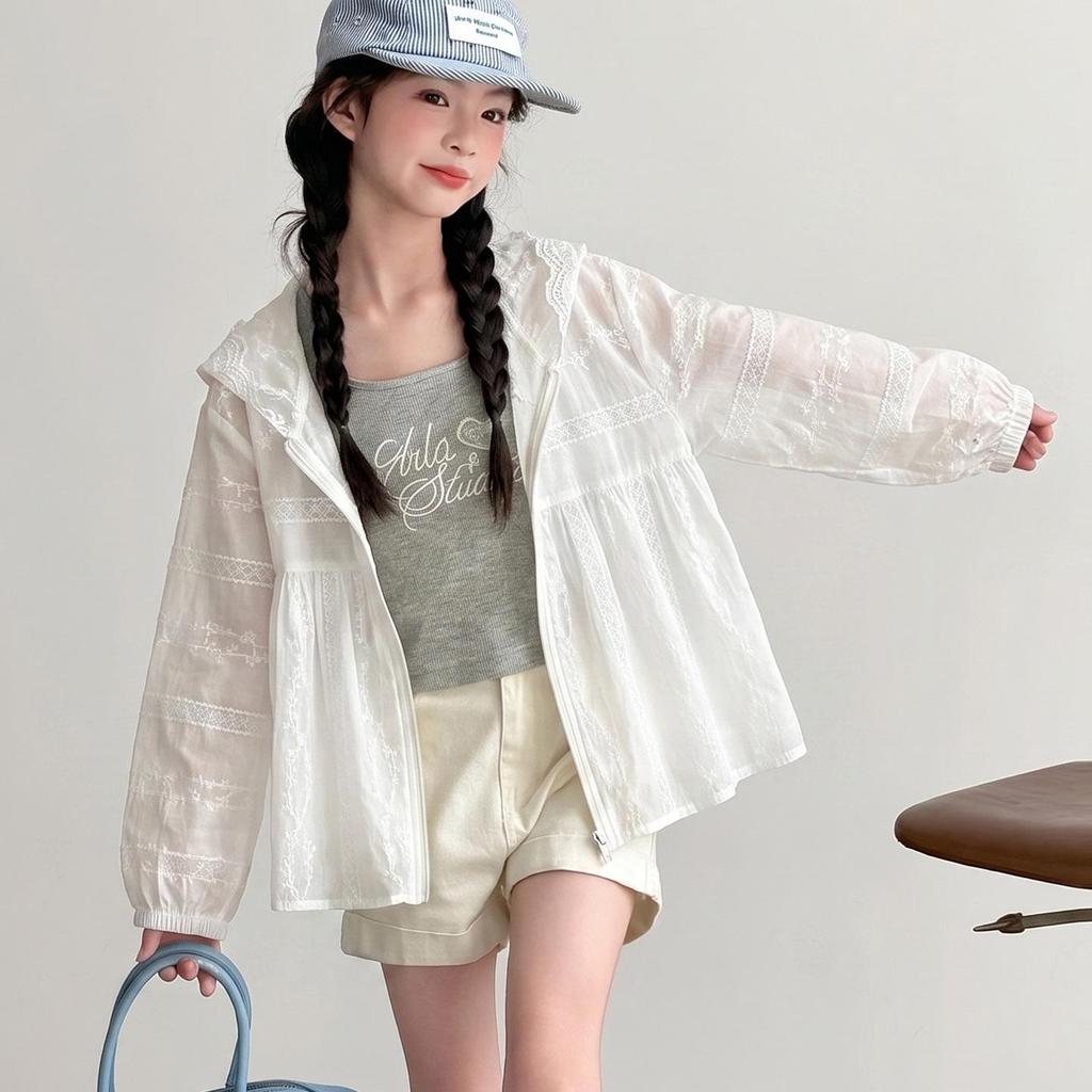 2026 Girls' Lightweight Korean-Style Loose Sun Protection Top