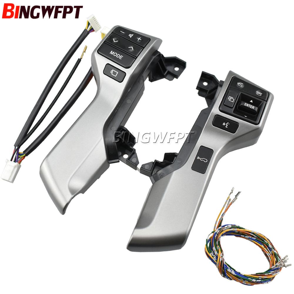 For Toyota Land Cruiser Prado 150 GRJ150 KDJ150 2009-2015 Multifunction Steering Wheel Control Switch With Wire Grey-H-Switch