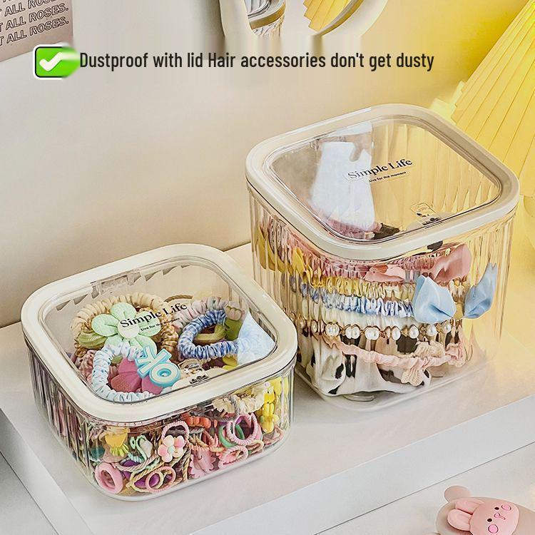 Cutie de Depozitare de Mare Capacitate pentru Accesorii de Păr pentru Copii - Organizator Drăguț pentru Elastice de Păr, Agrafe și Bentițe
