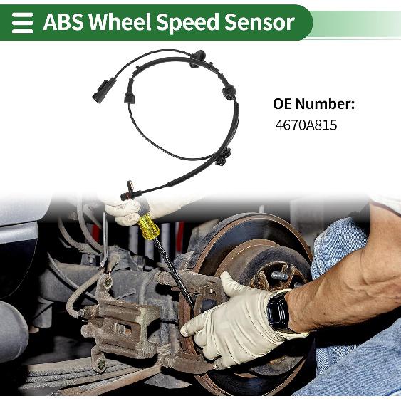 Motoforti ABS Wheel Speed Sensor ABS Sensor Anti-lock Braking System Sensor for Mitsubishi Outlander Sport 2WD 2013-2017 No.4670A815 Rear Left