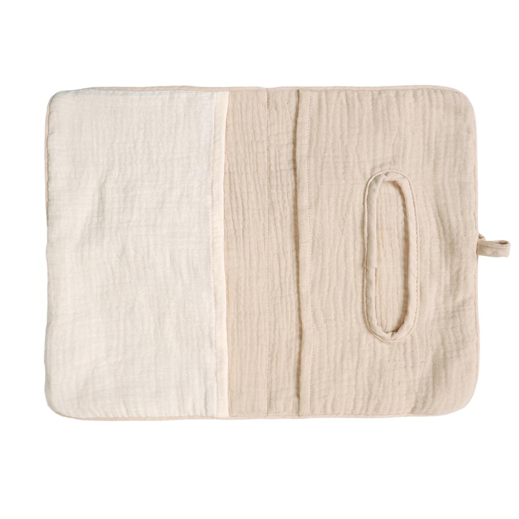 Storage Bag Soft Cotton Infant Bed Rail Storage Organizer Bag Providing Quick Access to Essentials During Nighttime Care