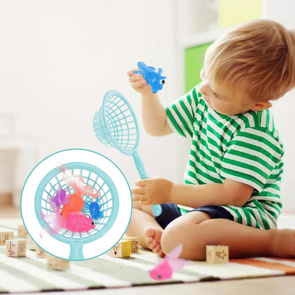 Children'S 6Pcs Set Simulation Rubber Goldfish Baby Bath Water Play Games Toys For Kids Toddlers Bathing Shower Gifts