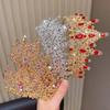 Hair Jewelry Baroque Crystal Crowns Luxury Princess Crown Exquisite Rhinestone Diadem  Wedding