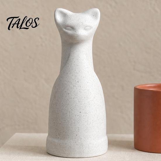 Seamless Cat Model 3D Printed Ornament, Minimalist Geometric Design, One-Piece One-piece Sculpture Durable Sculpture, for Home Office Bedroom