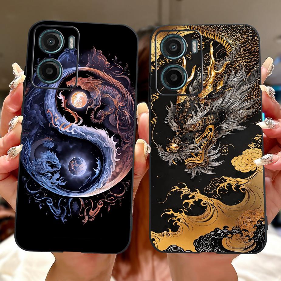 For Motorola Moto G05 4G Case MotoE15 Cool Dragon Fashion Painted Cover Soft TPU Phone Case For Motorola Moto E15 MotoG05 Fundas