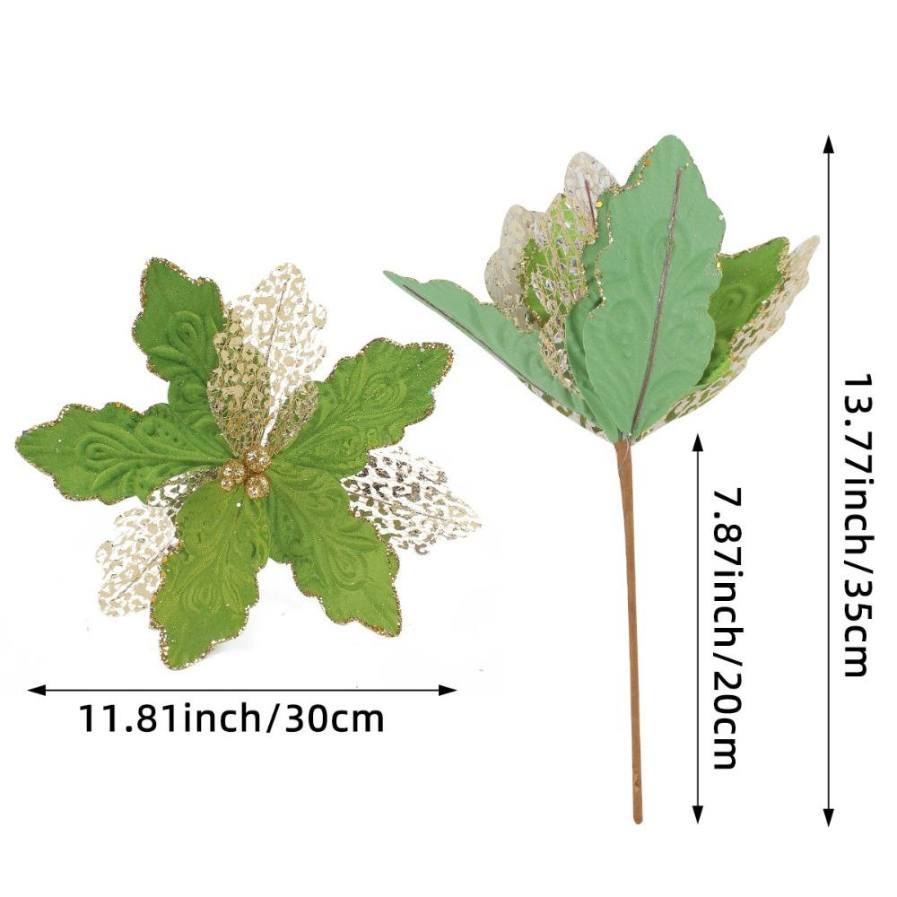 

Glitter Christmas Flowers 30cm Large Mesh Sequins Artificial Flower Pendants DIY Hanging Ornaments Christmas Decorations