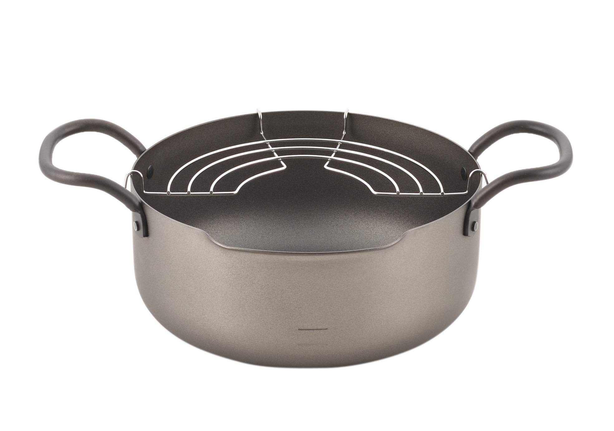 

Yoshikawa Tempura Made in Easy Induction Gift Wrapping SJ2234 Pot, 22cm, 3.3L Capacity, Iron, Japan, Transfer, Compatible, Available,