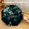 8‑Rib Automatic Umbrella, Twilight Design Foldable Umbrella for Sun Rain Protection Travel