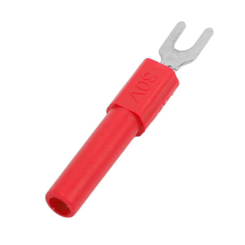 Spade Plug, 10pcs Heavy Duty U Type Lightweight Fork Wire Connector for Multimeter red