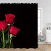Romantic Rose Shower Curtain - Vibrant Floral & Butterfly Designs for Elegant Bathroom Décor, Waterproof, Easy Care & Soft Touch
