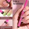 3-i-1 Fransk Neglebørste Multifunktionsbørste Fin Neglebørstehoved Akryl UV Gel Negle Rengøring Manicure Værktøj Neglesalon