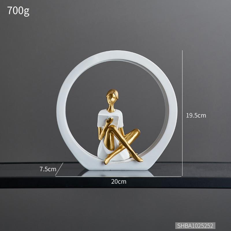 

Легкие роскошные украшения для дома Изделия из смолы Статуэтки для чтения Украшения для гостиной Абстрактные фигуры Настольные аксессуары