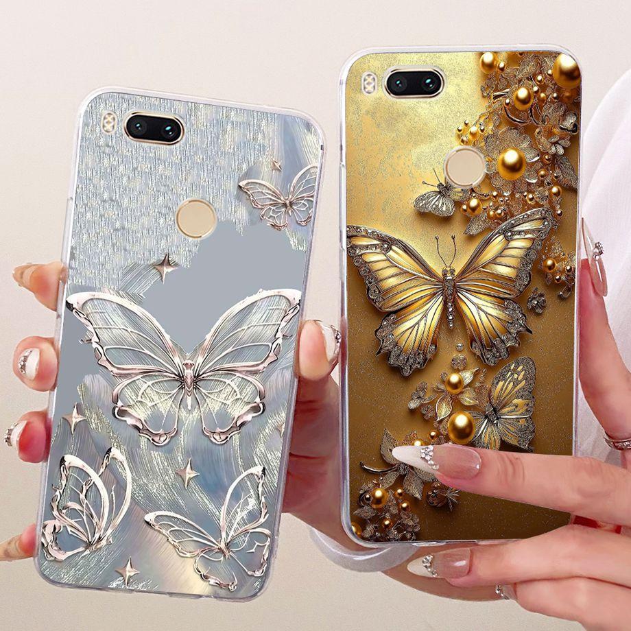 For Xiaomi Mi A1 Mi 5X Phone Case Luxury Flower Butterfly Cartoon Bow Pattern Back Cover Soft TPU Silicone On Xiomi Mia1 Mi5x