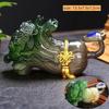 Creative Color-changing Tea Pet Resin Lucky Small Cabbage Tea Play Ornaments Chinese Tea Tray Decoration Tea Set Accessories