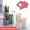 Nordic Multi-Functional Slanted Pen & Makeup Brush Holder - Three-Compartment Desktop Decor Storage Box