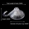 Multifunctional Heavy-Duty Suction Cup Hook Transparent and Reusable Bathroom Towel Rack Clothes Hanger Hook for Glass Kitchen