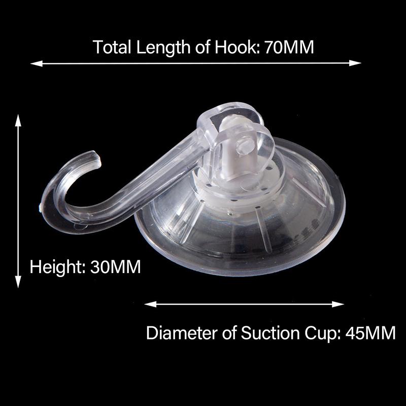Multifunctional Heavy-Duty Suction Cup Hook Transparent and Reusable Bathroom Towel Rack Clothes Hanger Hook for Glass Kitchen