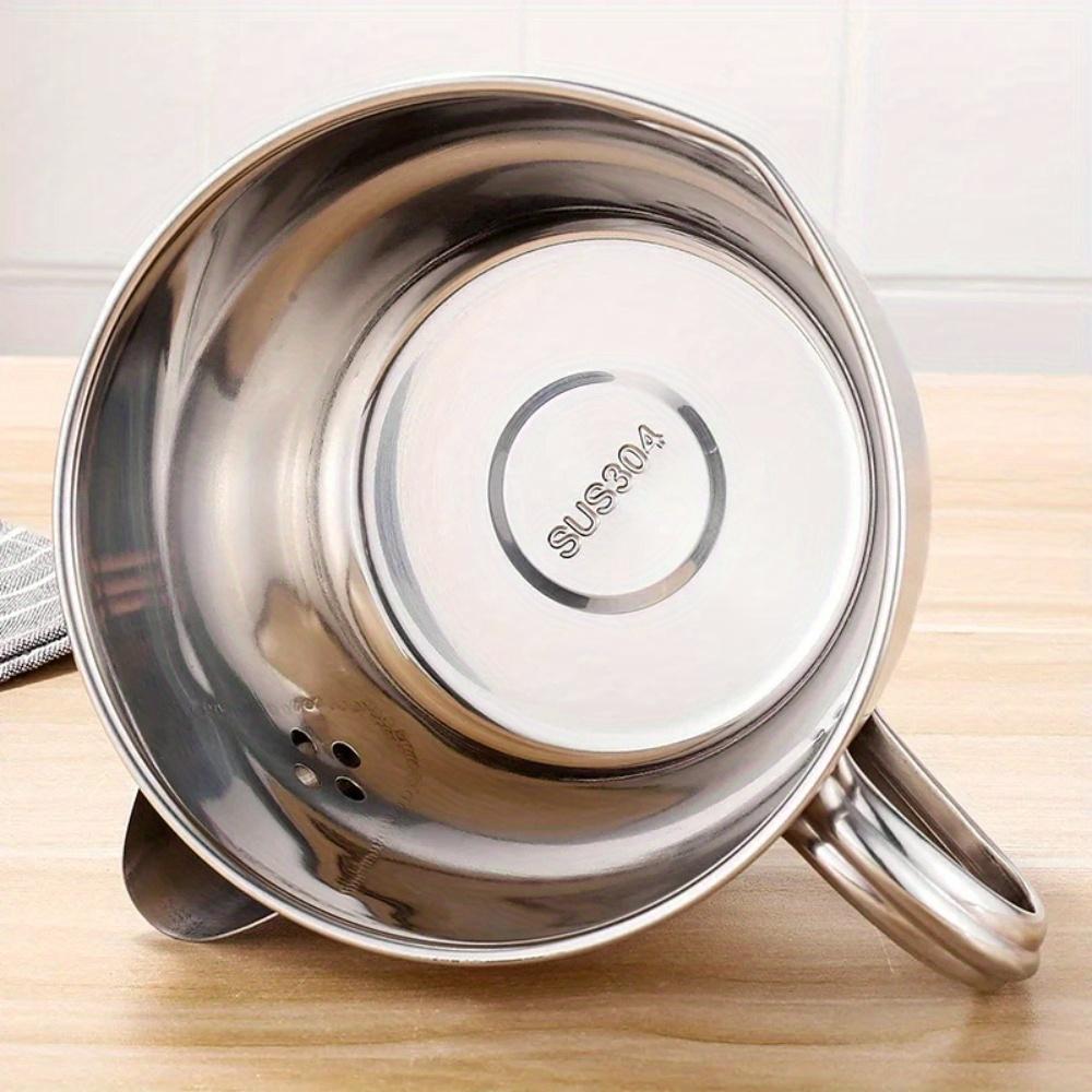 1000ML Stainless Steel Gravy Oil Soup Fat Separator Grease Oiler Filter Strainer Bowl Home Kitchen Cooking Tools