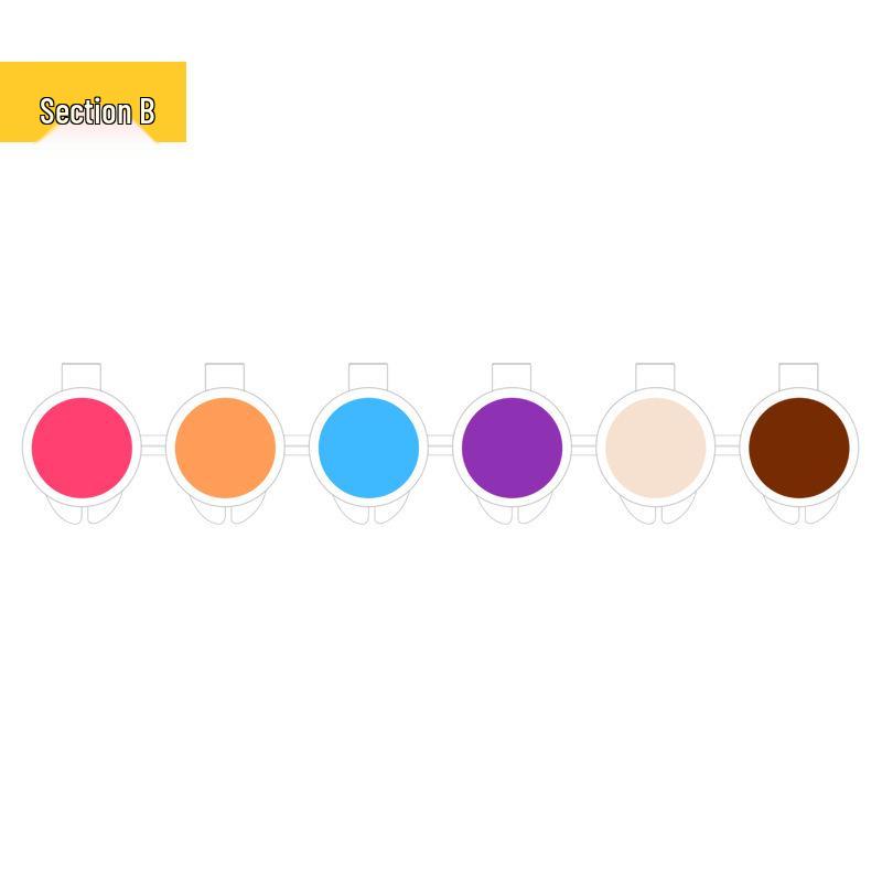 Set de 12 culori de vopsea acrilică pentru copii pentru artă studențească: 6-Pan & 8-Pan cu Benzi de Vopsea pentru Păpuși de Ipsos