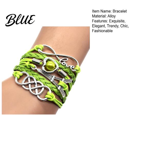 Timeless Fashion Accessory Braided Wrap Layered Faux Leather Bracelet Retro