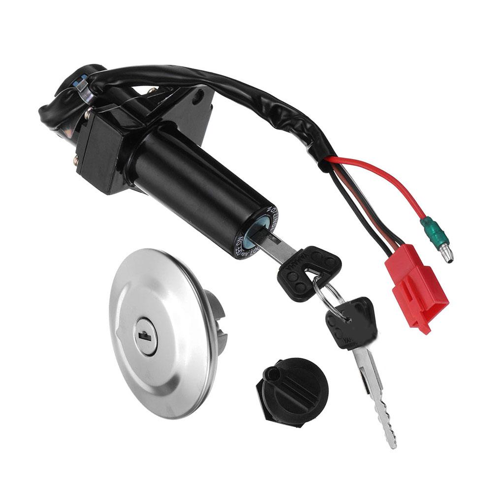 Ignition Switch Fuel Gas Cap Seat Lock Key Replacement for Yamaha YBR125 YBR 125 2007-2014