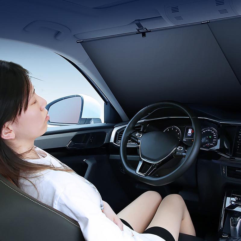 Retractable Car Sunshade Heat Protection Automotive Sun Visor Auto Front Windshield Sun Shade Vehicle Accessories