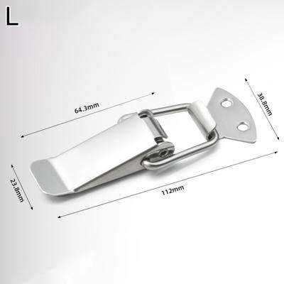 Home Hardware Stainless Steel Spring Loaded Latch Silver Durable Spring Lock Lock Snap Case Chest Cabinet