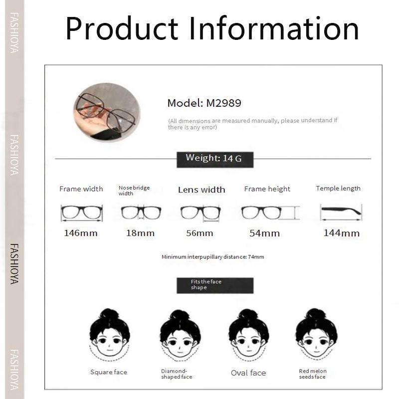 Retro Super Large Frame Myopia Glasses Frame For Women Can Match High-quality And Large Face With Slim Eyes Frame