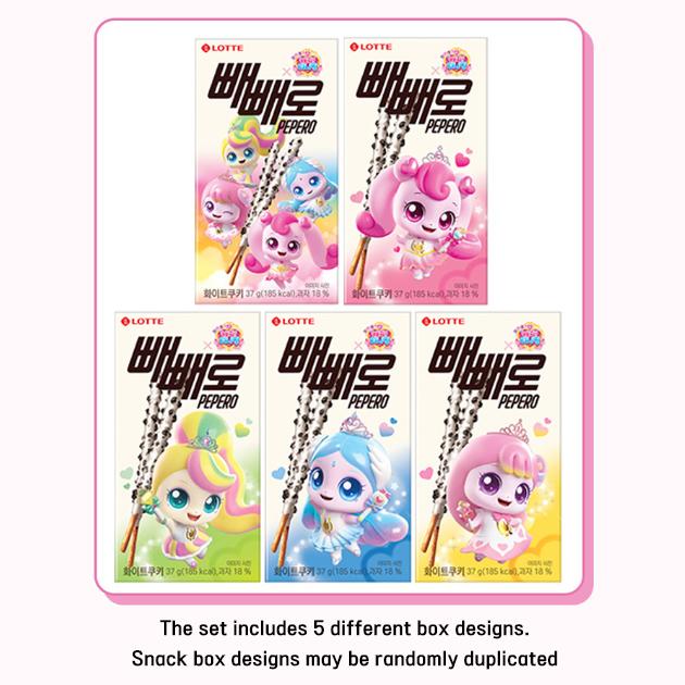 Lotte Pepero X Catch! Teenieping Limited Edition (Original / White Cookie) 8-Pack (4 Options)