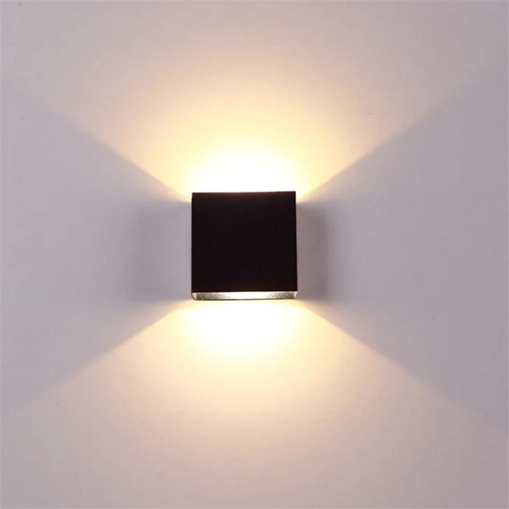 1/2pc Up and Down Wall Lights Adjustable Modern Wall Sconce Aluminum Hardwired Square White Black Porch Wall Mount Light Fixture