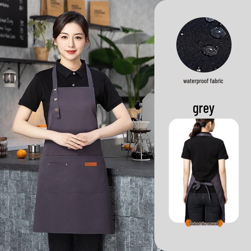 Custom Waterproof & Oil-Proof Kitchen Aprons - Stain-Resistant, Printed Design for Catering.