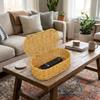 Plastic Oval Handwoven Basket Large Capacity Sundries Storage Box  Home Use