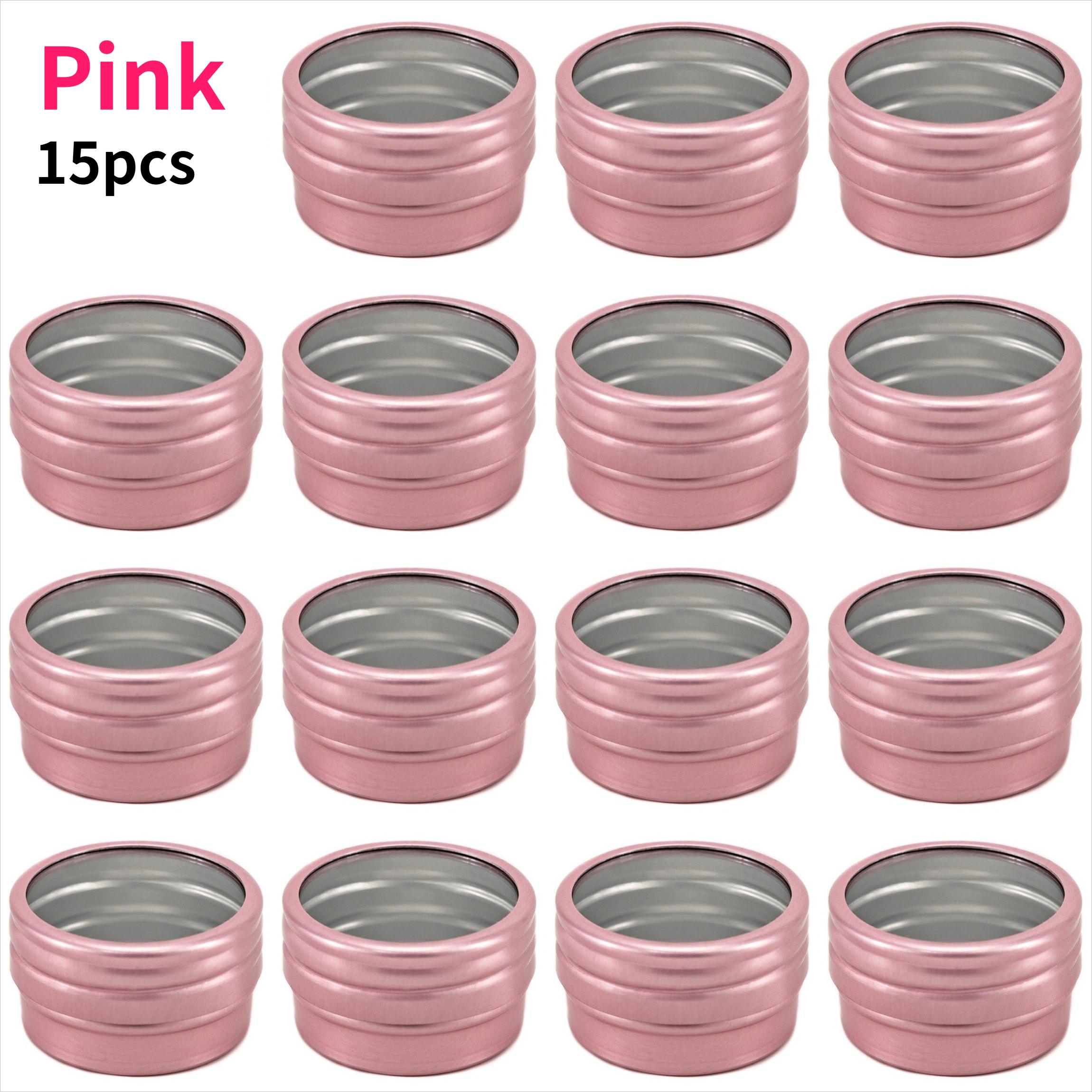 

15pcs Metal Round Storage Cans with Transparent Window Screw Caps for DIY Crafts Travel Jewelry Spices Cosmetics Decor Organizer