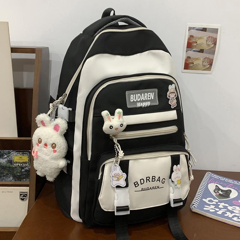 Schoolbag Children Elementary School Girls Junior High School Students Large Capacity Color Blocking Large Capacity Backpack