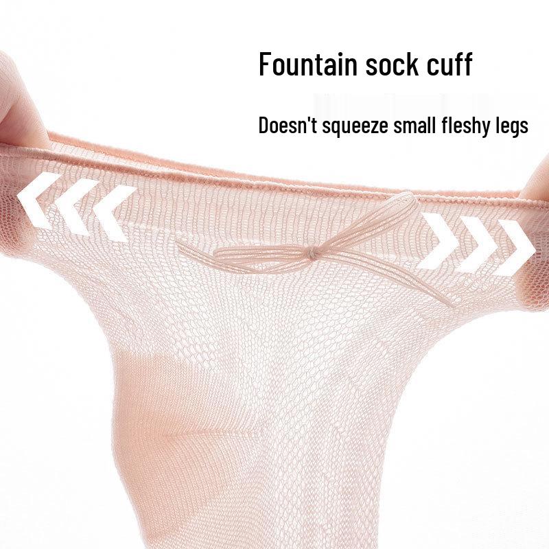 Spring & Summer Baby Bubble Cuff Mesh Socks - Thin, Seamless, Antibacterial for Infants & Toddlers