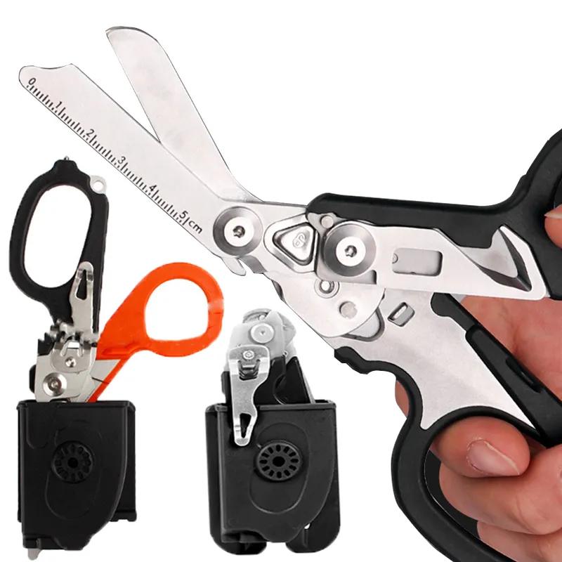 Neutral Multi-functional Scissors Raptor Emergency Outdoor Equipment Medical Tools Foldable Scissors Small Tools