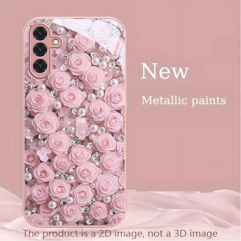Flowers Hot-selling Exquisite Beautiful  PhoneCase Glass PhoneCase for Samsung Galaxy S26 S25 S24 S23 S22 S21 FE,Ultra,Plus