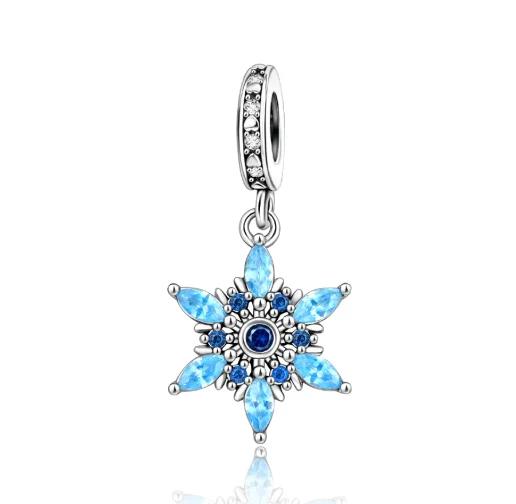 Original Copper Christmas Gift Snowflake Penguin Heart Beads Charms For Pan Bracelet Diy Women Jewellery
